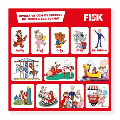 STICKERS FISK BUDDY E SUA TURMA C/ 25